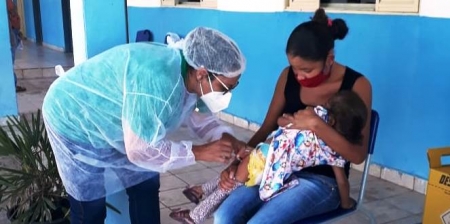 Prefeitura vacinou crianças de 6 meses a 5 anos contra influenza na Forquilha do Manso.