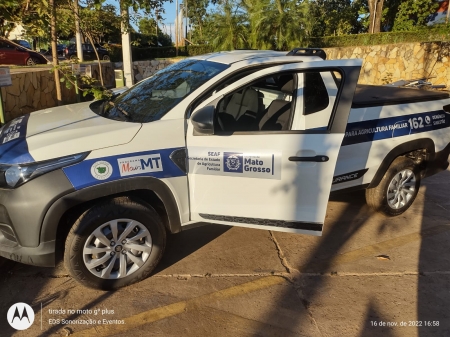 Prefeitura de Rosário Oeste recebeu veículo da SEAF para atender agricultura familiar